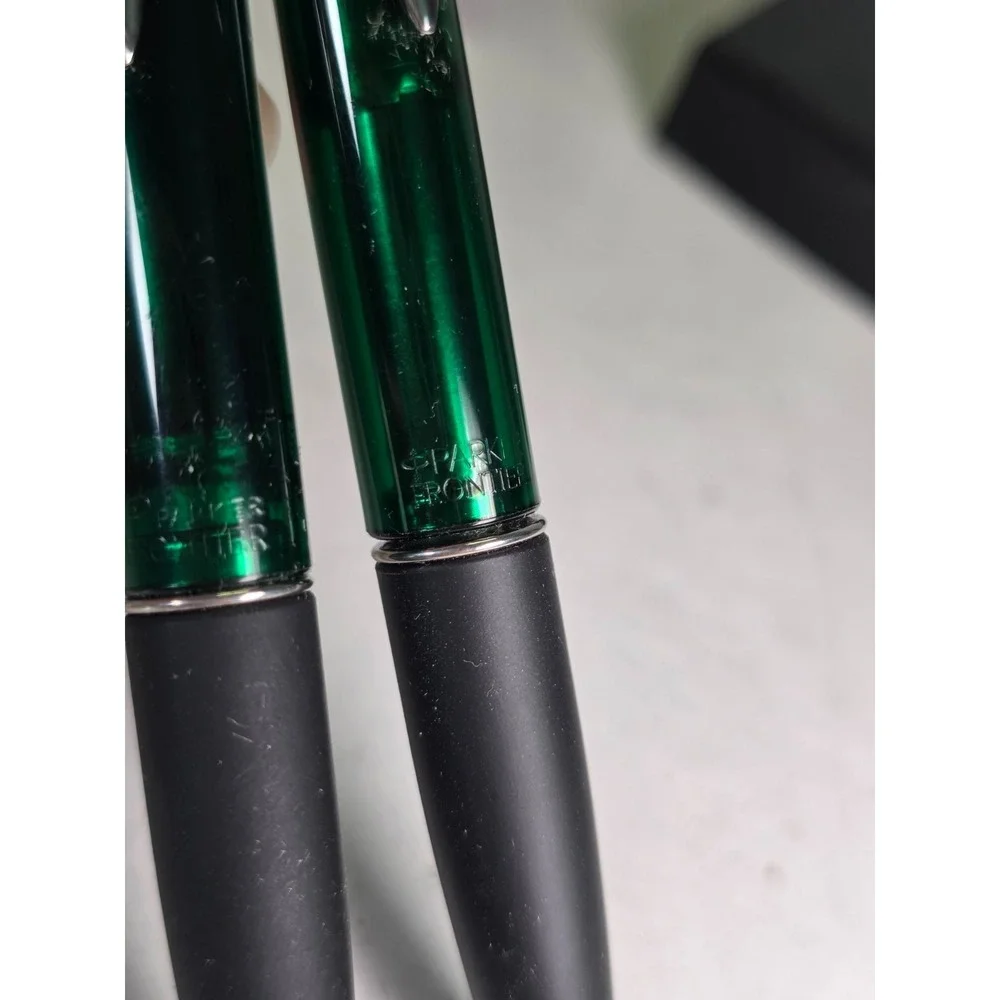 Vintage Parker 21 Black Fountain Pen And Pencil Set In Box